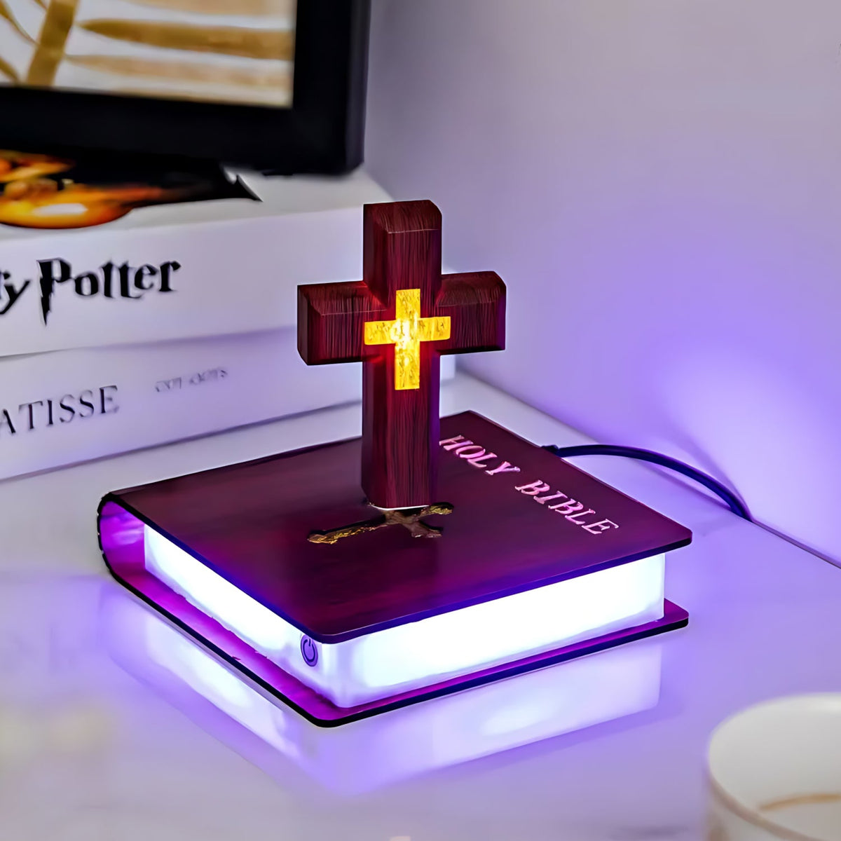 Levitating Cross lamp