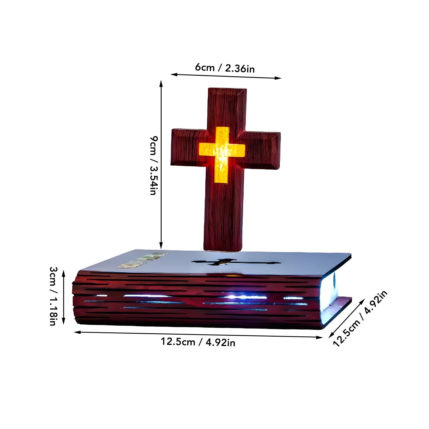 Levitating Cross lamp