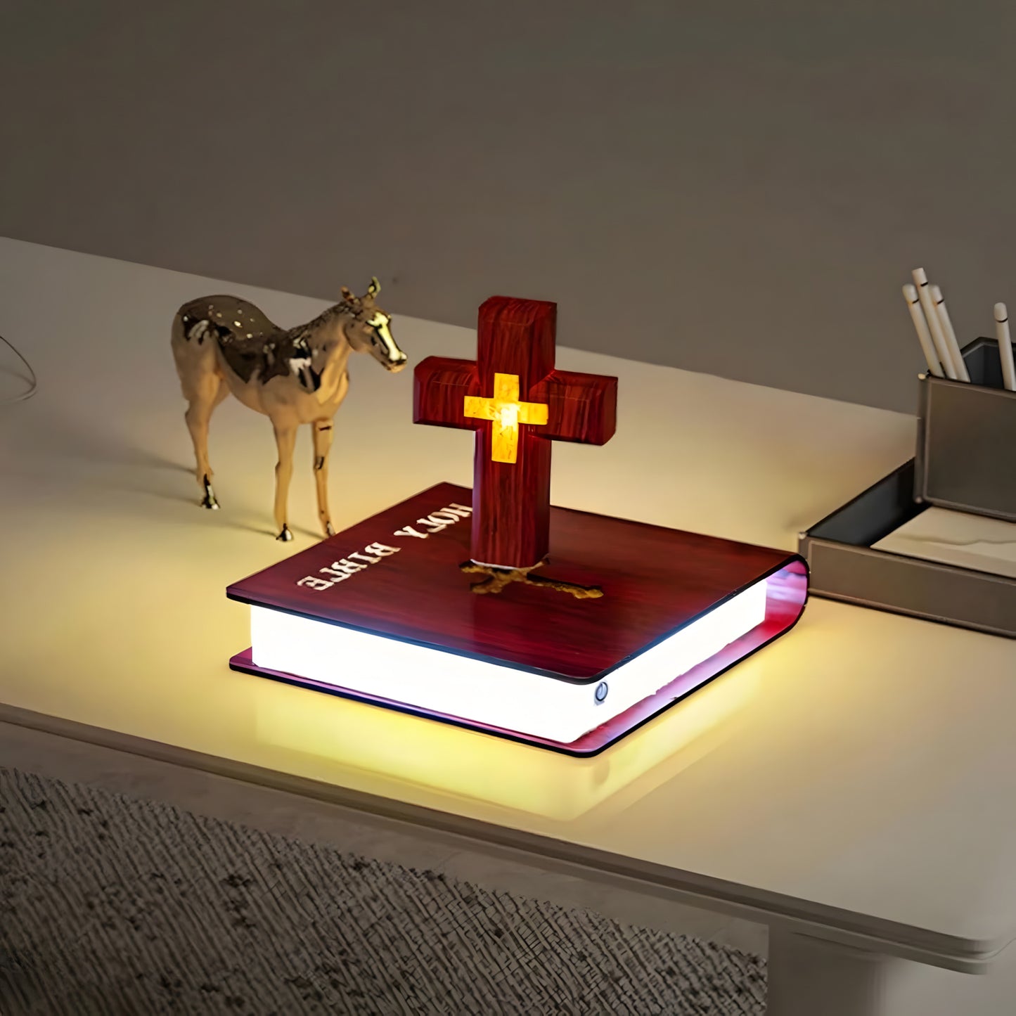 Levitating Cross lamp