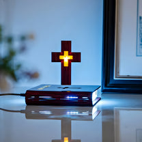 Levitating Cross lamp